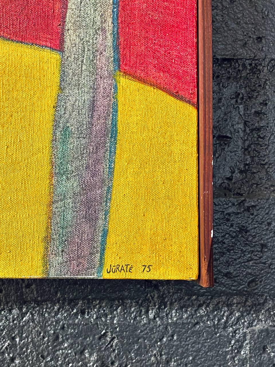 Sitzende Frau in rotem Stuhl - Modernistisches Expressionistisches Gemälde von Jūratė im Angebot 3