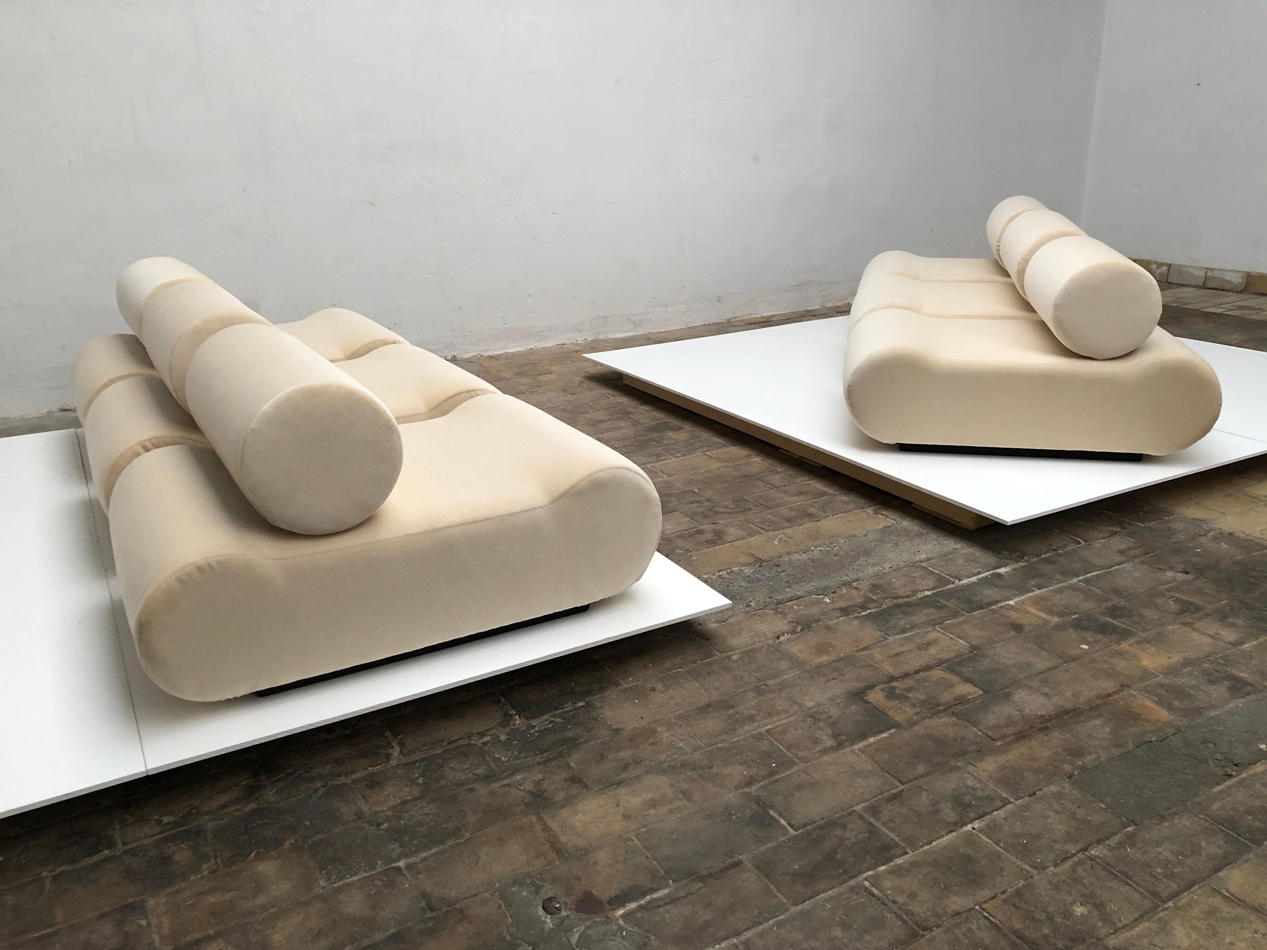 Mid-Century Modern Seating as Minimalist Sculpture, 6 Elements, Klaus Uredat, 1969 for COR, Germany