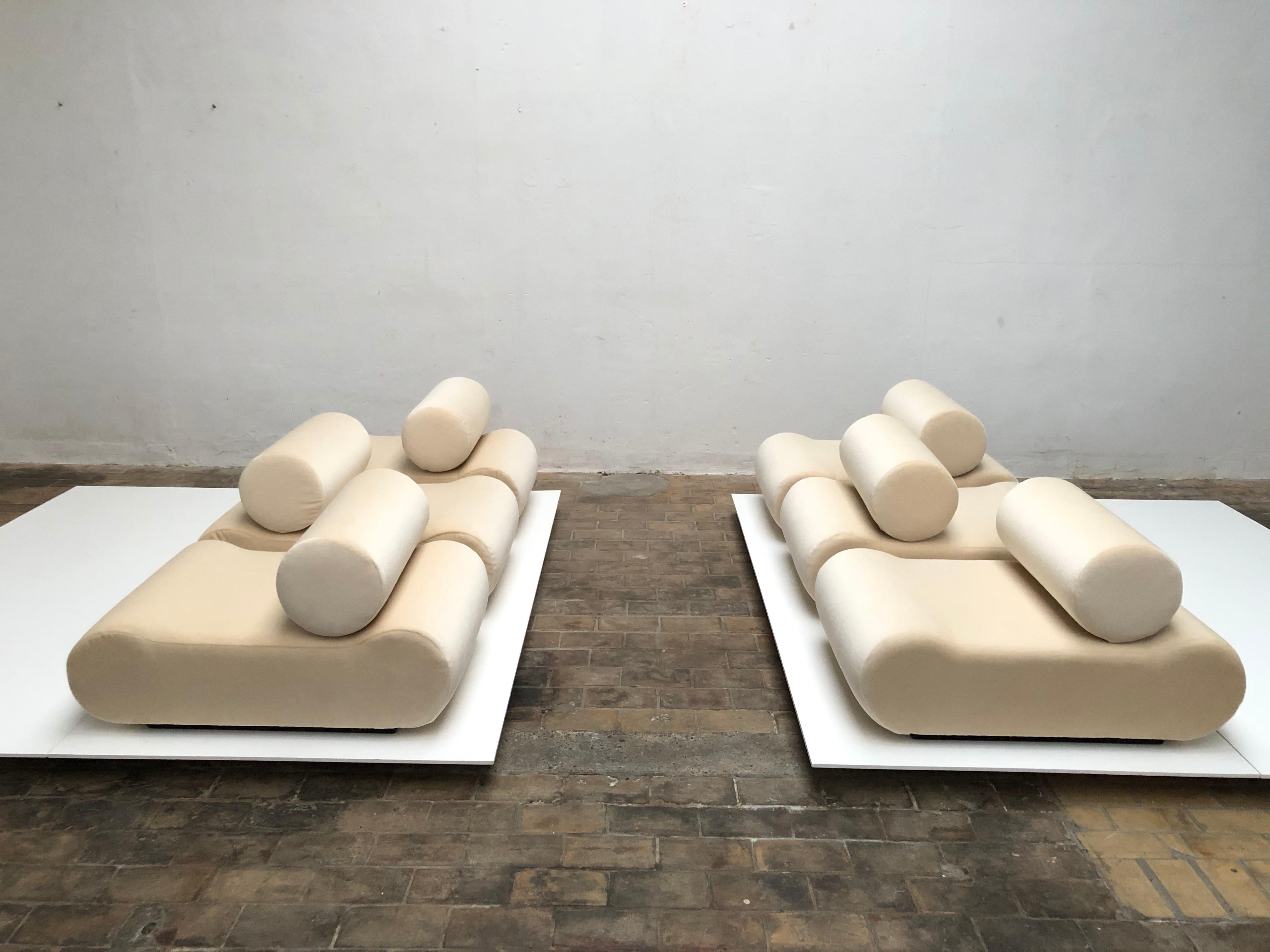 Late 20th Century Seating as Minimalist Sculpture, 6 Elements, Klaus Uredat, 1969 for COR, Germany