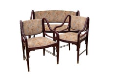Conjunto de asientos Otto Wagner Jugendstil Madera de haya J. & J. Kohn, circa 1902