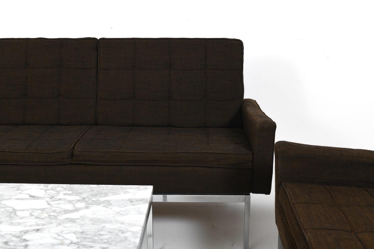Fabric Seating Group by Florence Knoll for Knoll Sofa, 1960s For Sale