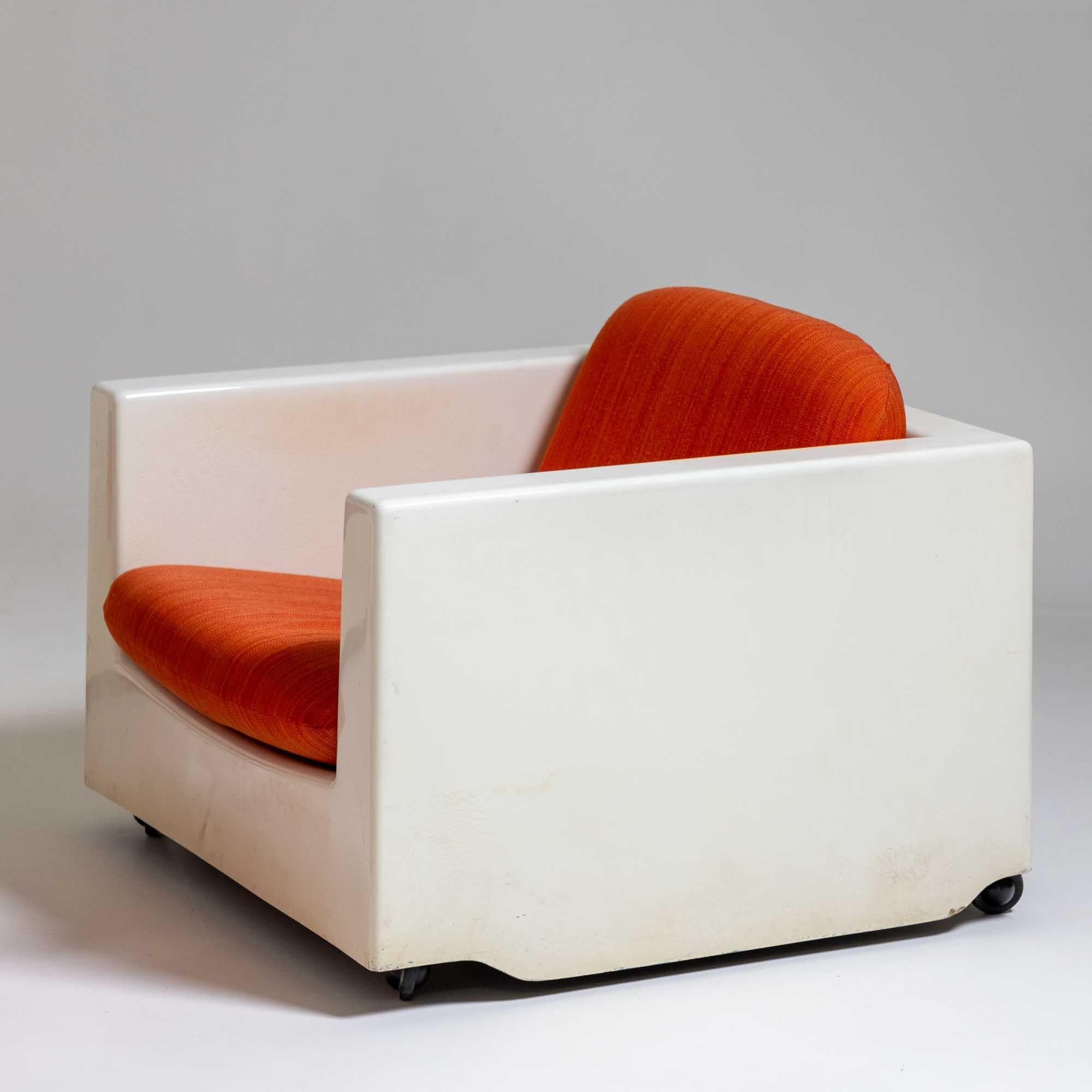 Mid-20th Century Seating group by Ico Parisi for MIM, Living Room Set, Orange, Italy 1960s For Sale