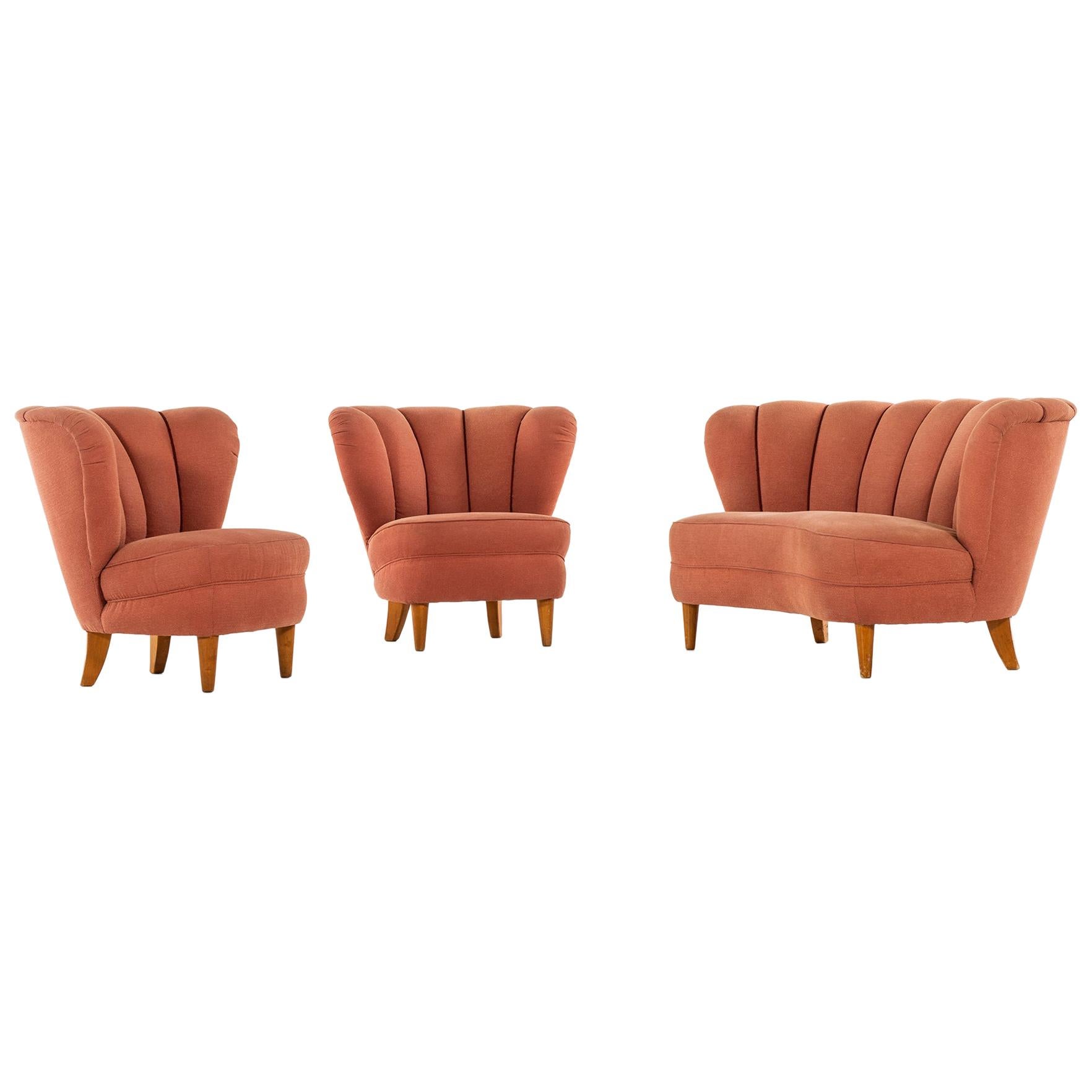 Seating Group in the Manner of Otto Schulz Produced in Sweden