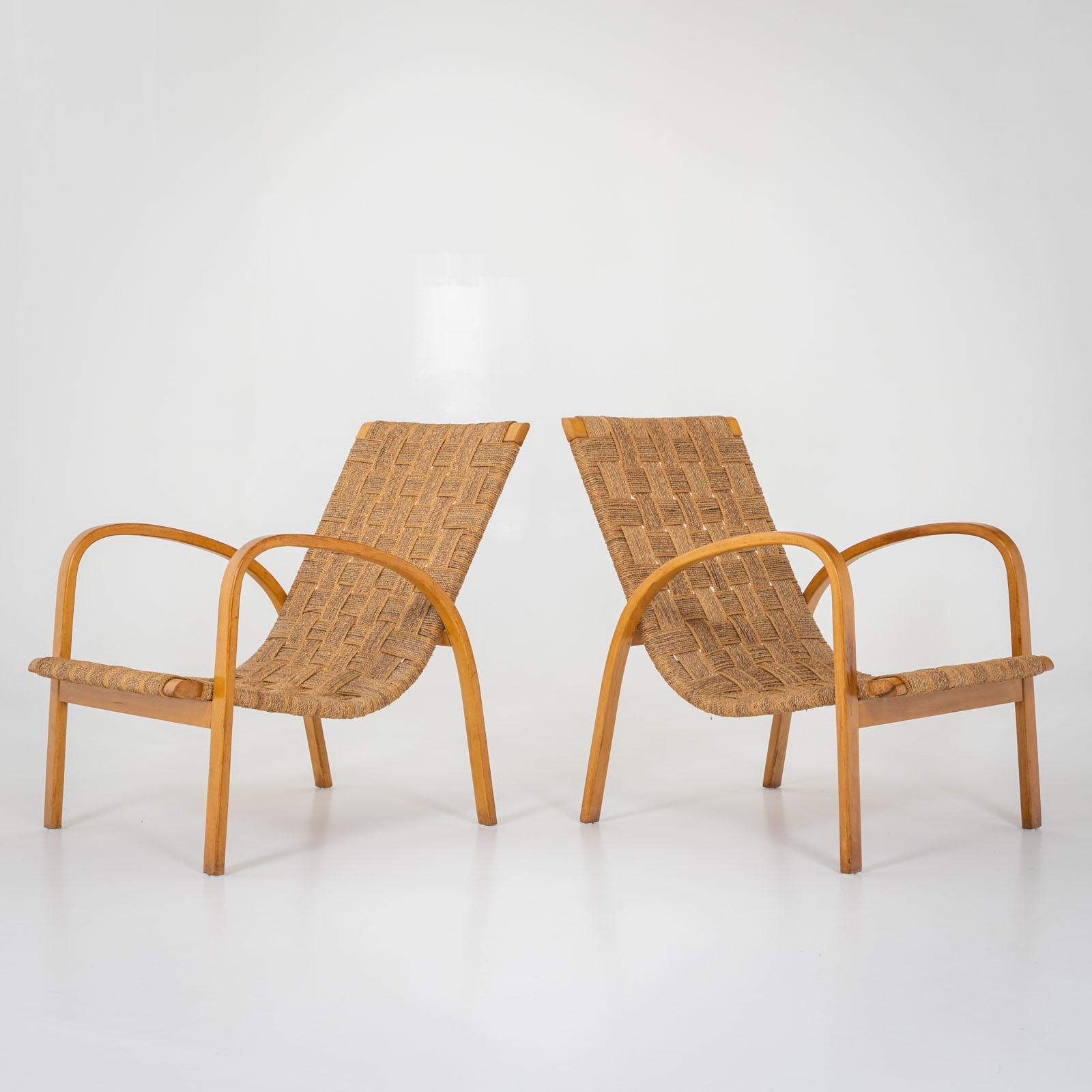 Bentwood Seating group with rope covering, Italy 1940s For Sale