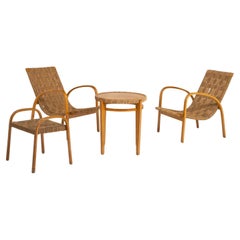 Vintage Seating group with rope covering, Italy 1940s