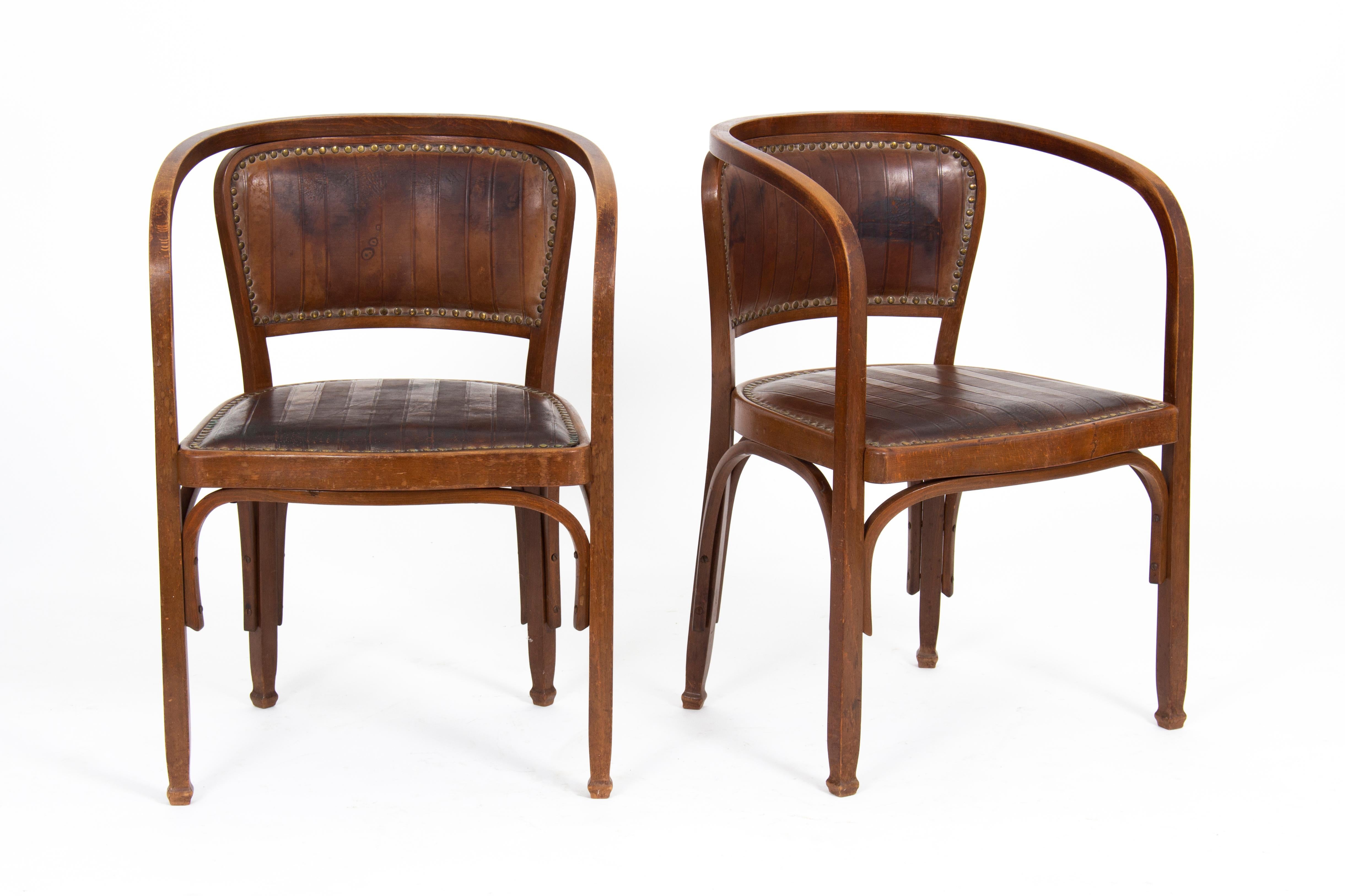 Seating Set by Gustav Siegel, Vienna Secession Set from J & J Kohn In Good Condition For Sale In Budapest, HU