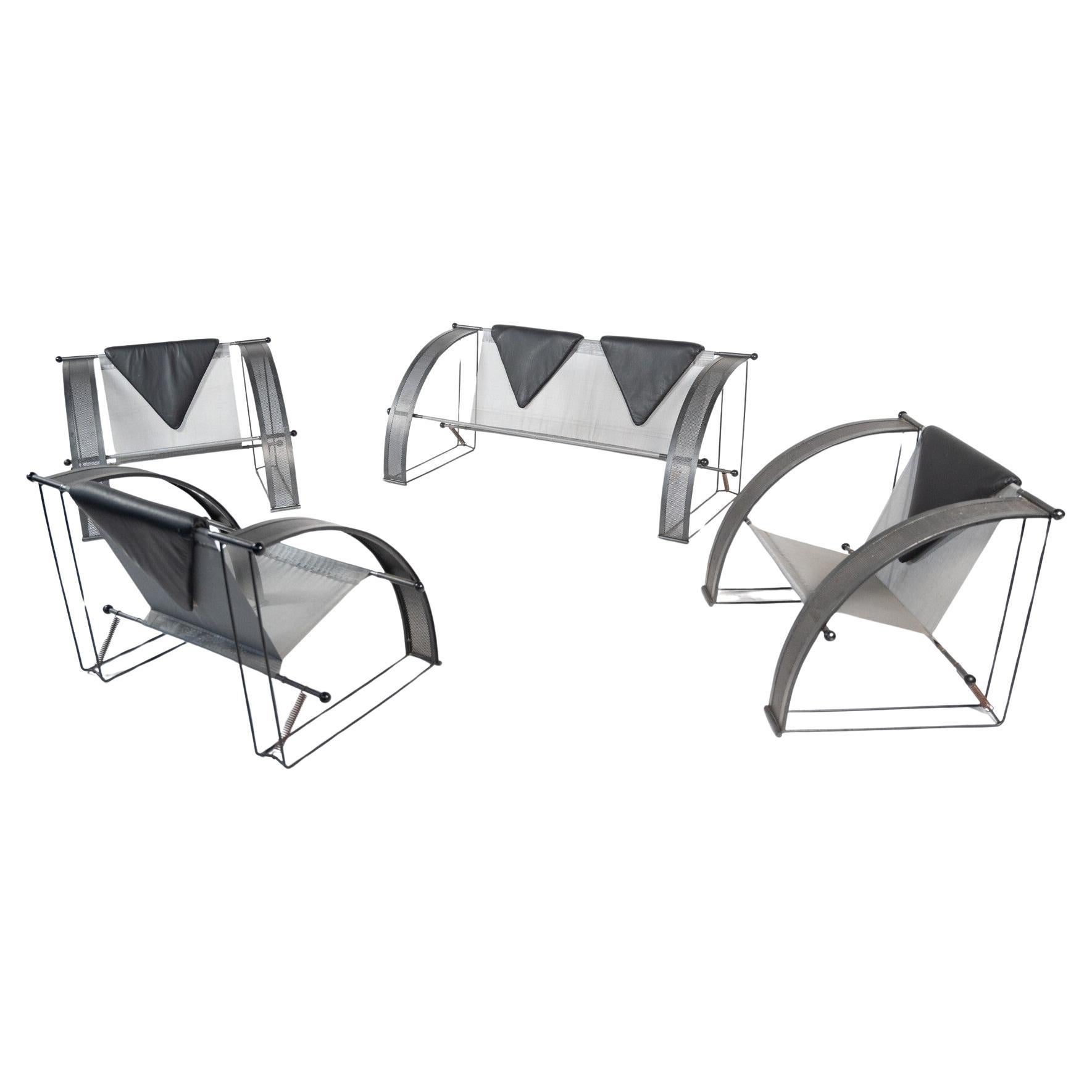 Ensemble de sièges dans le style de Mario Botta, Italie, années 1980 en vente