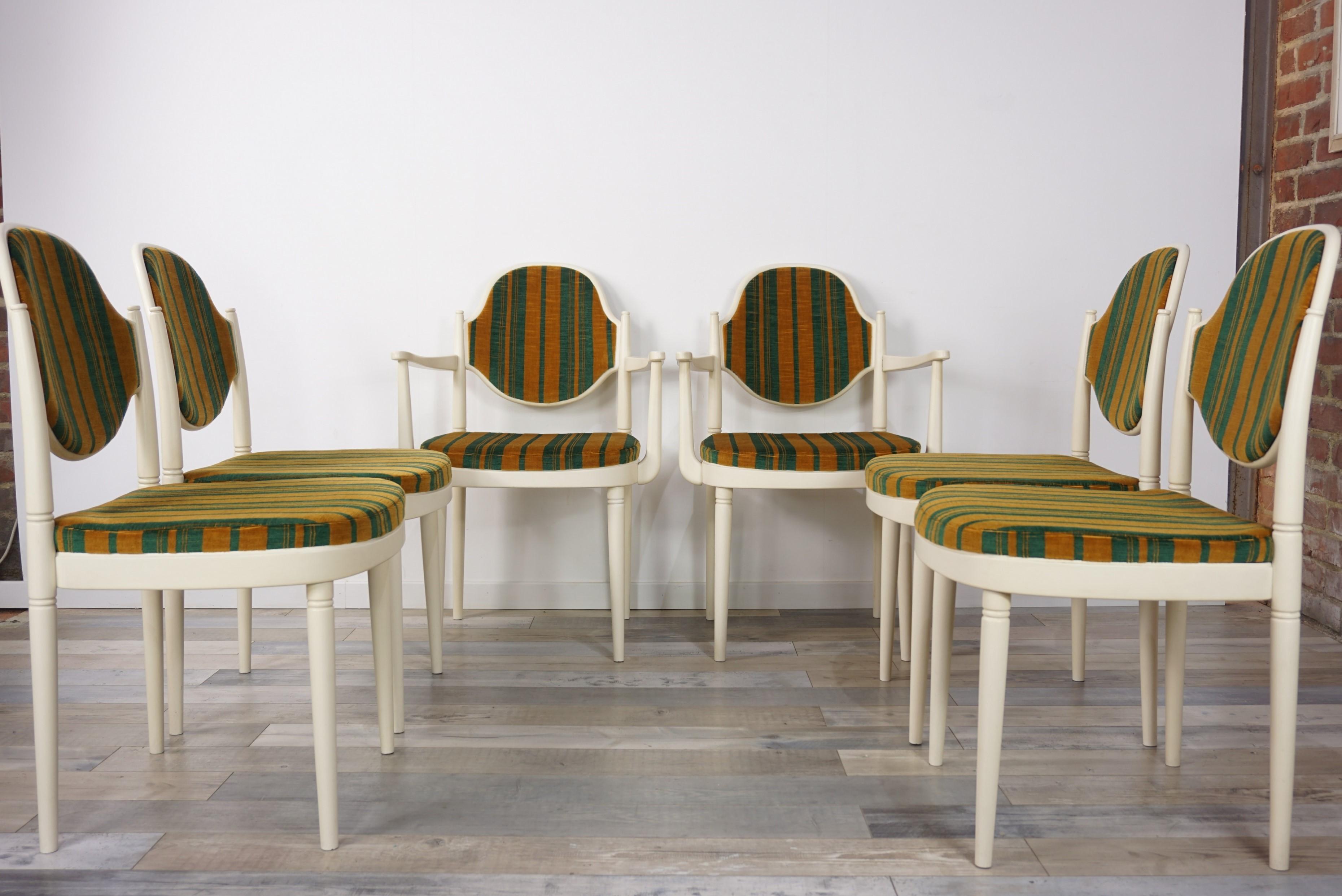 Seating Set of Six Bentwood Thonet Chairs Design Hanno Von Gustedt 11