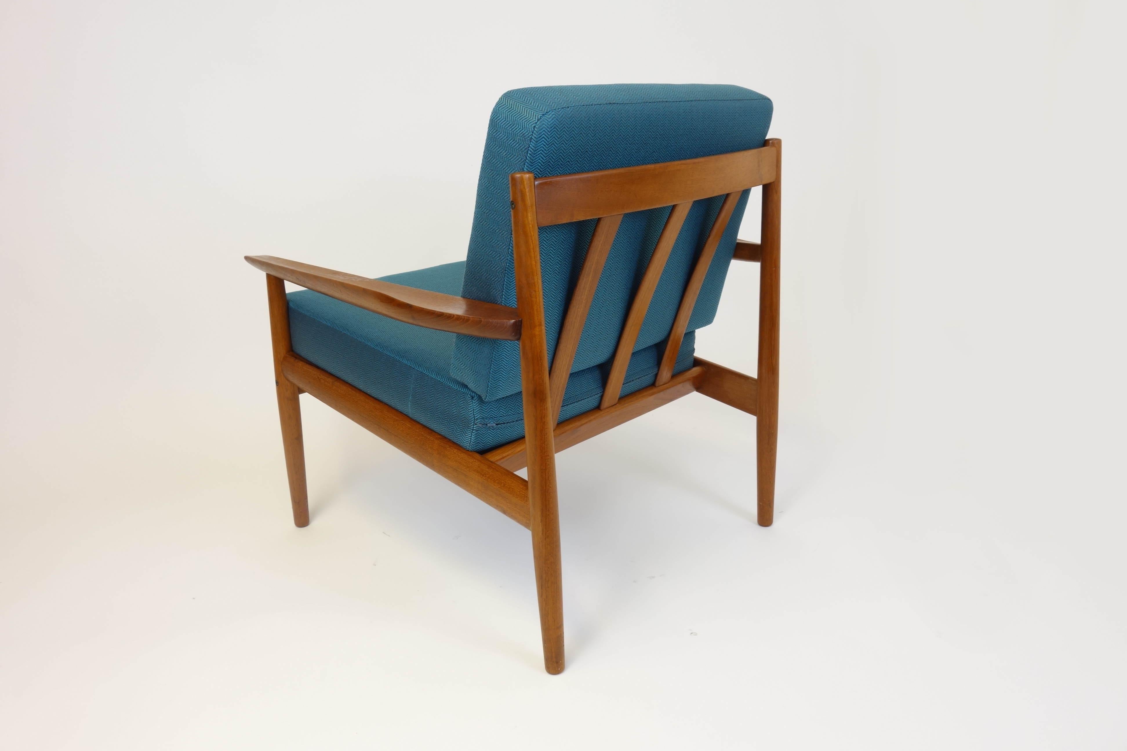 Sofa Set and Coffee Table Attributed to Grete Jalk, Teakwood, Brown, Armchairs 1