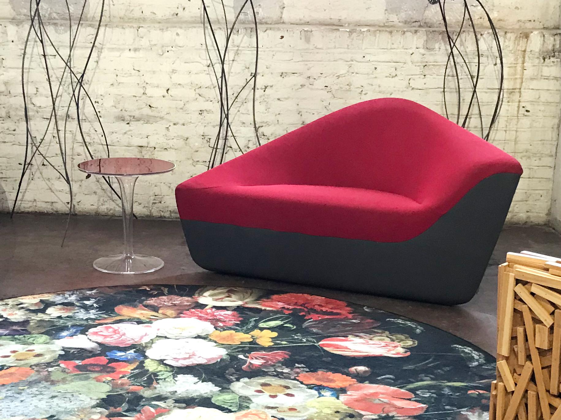 Modern Seating Stone Lounge in Red Fabric by EOOS and Walter Knoll For Sale