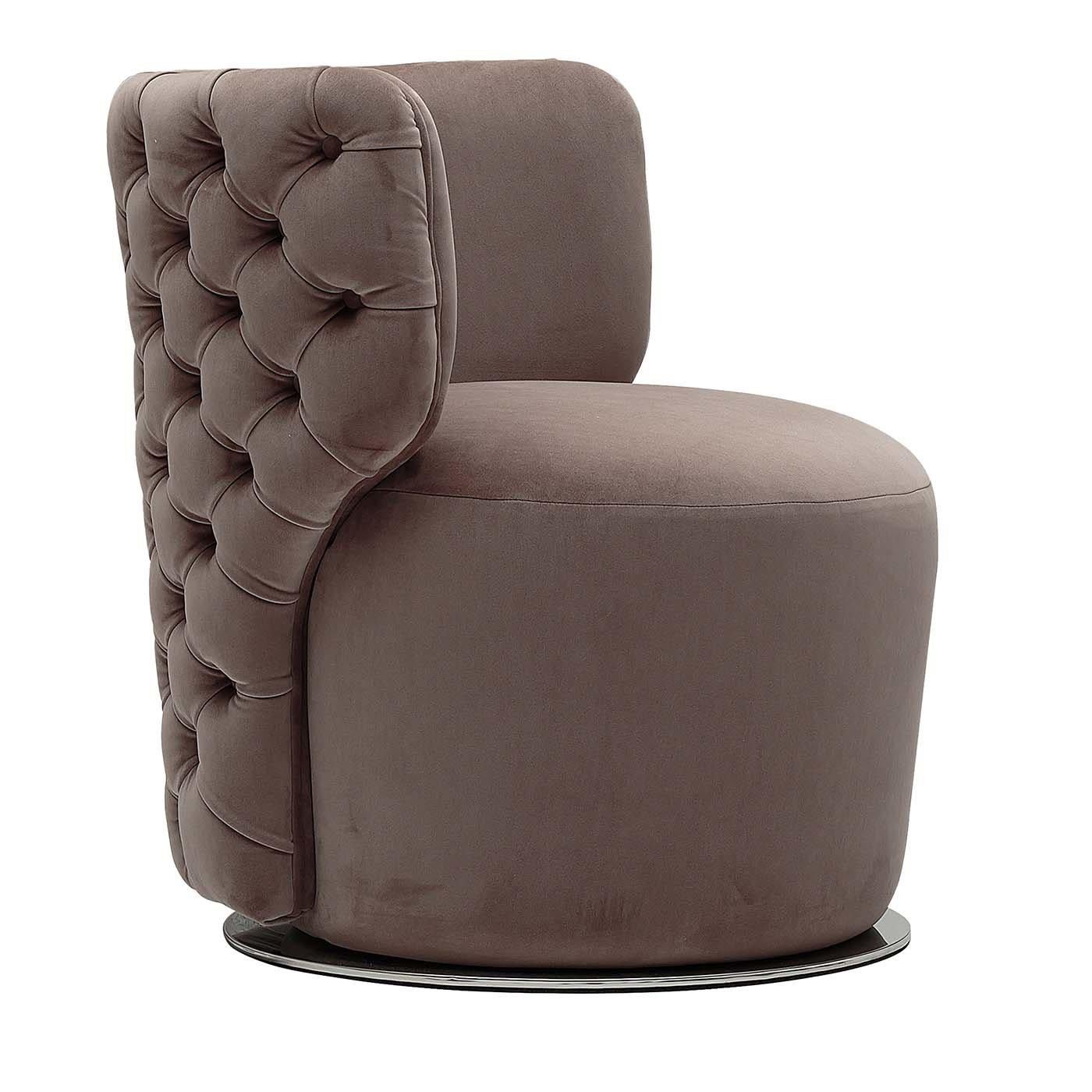Sillón giratorio Seattle marrón by SM Living Couture Textil en venta