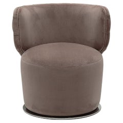 Seattle Brown Swivel Armchair by SM Living Couture 