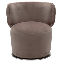 Seattle Brown Swivel Armchair by SM Living Couture