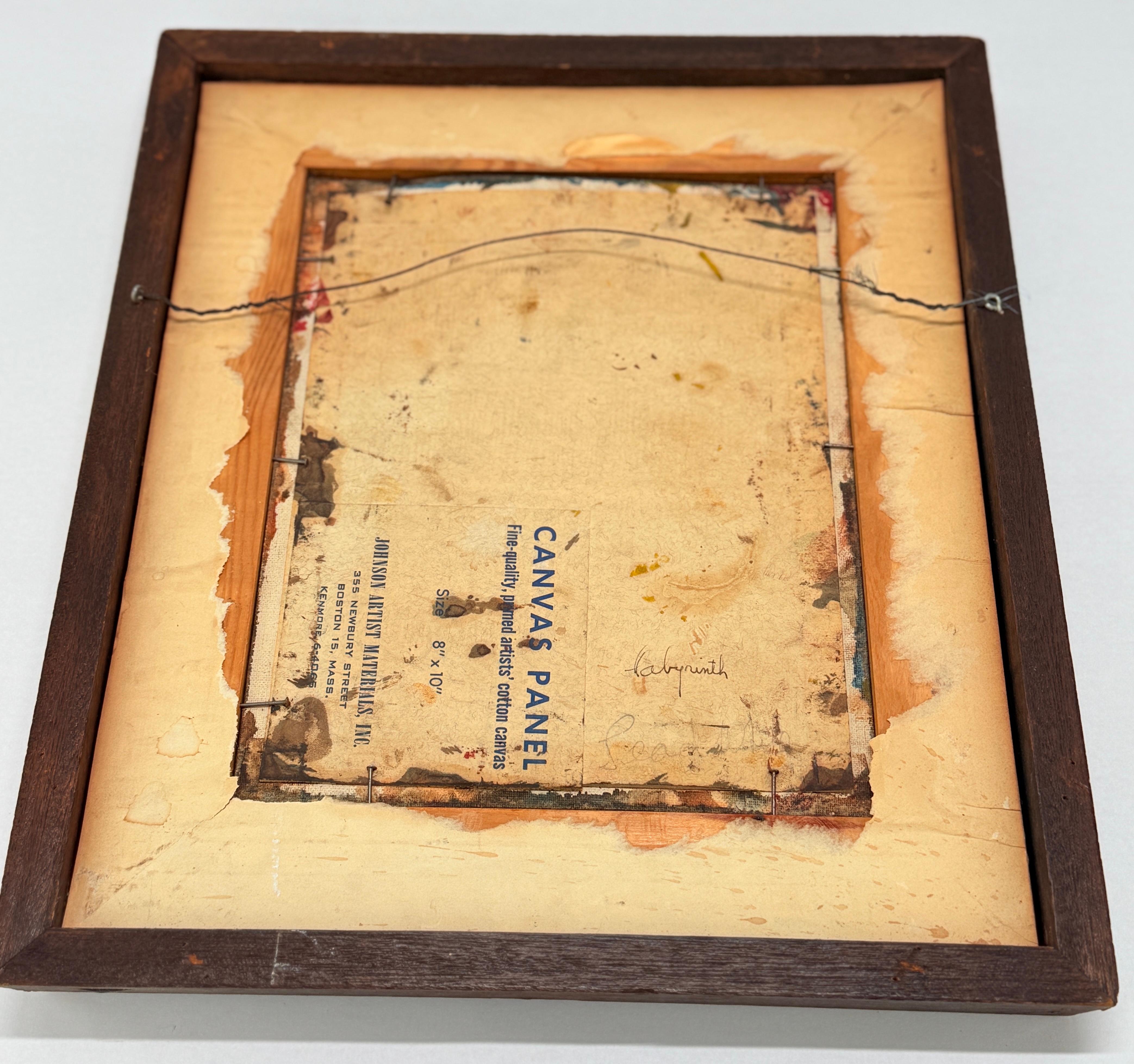 Seattle School, Mid-Century Abstract Oil on Canvas Panel 