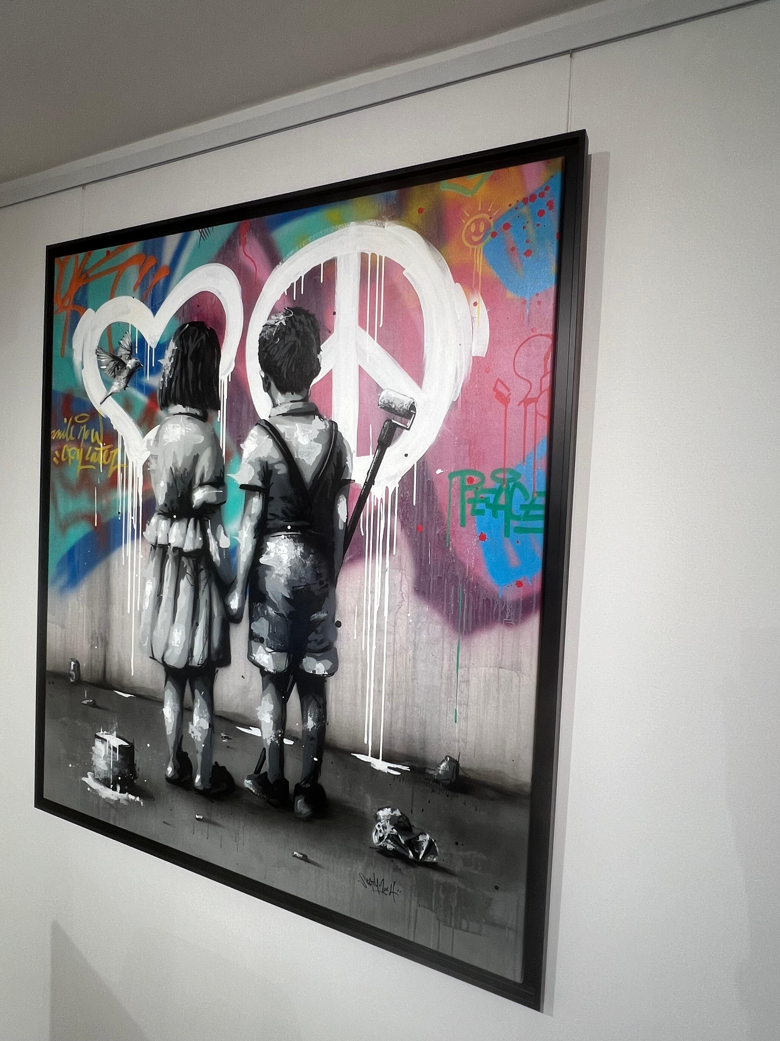 Amour et paix - Art urbain Mixed Media Art par Seaty