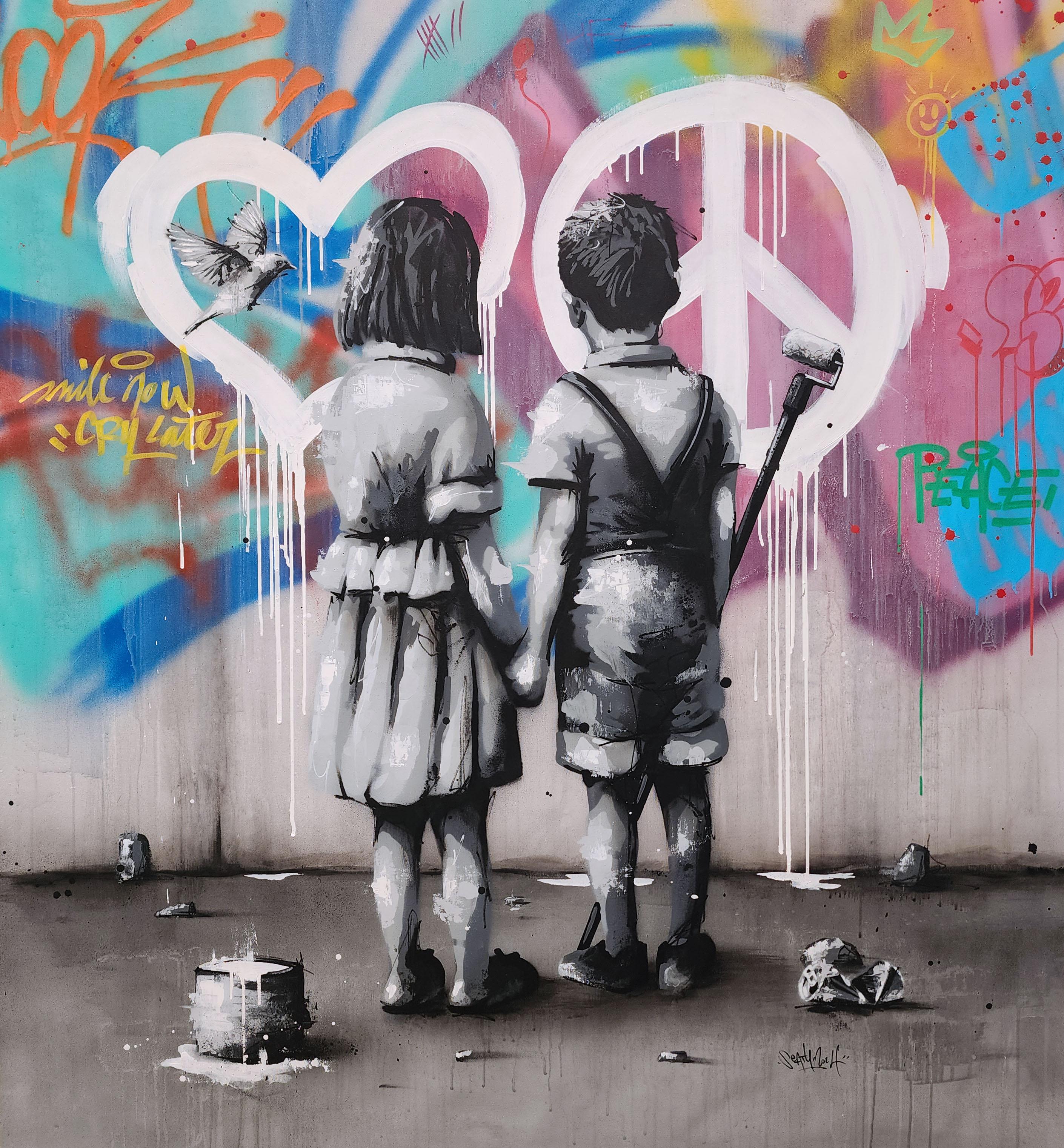 Amour et paix - Mixed Media Art de Seaty
