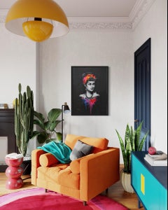 Alyson, Framed Acrylic Painting on Canvas, Street Art, 2010s, Unique