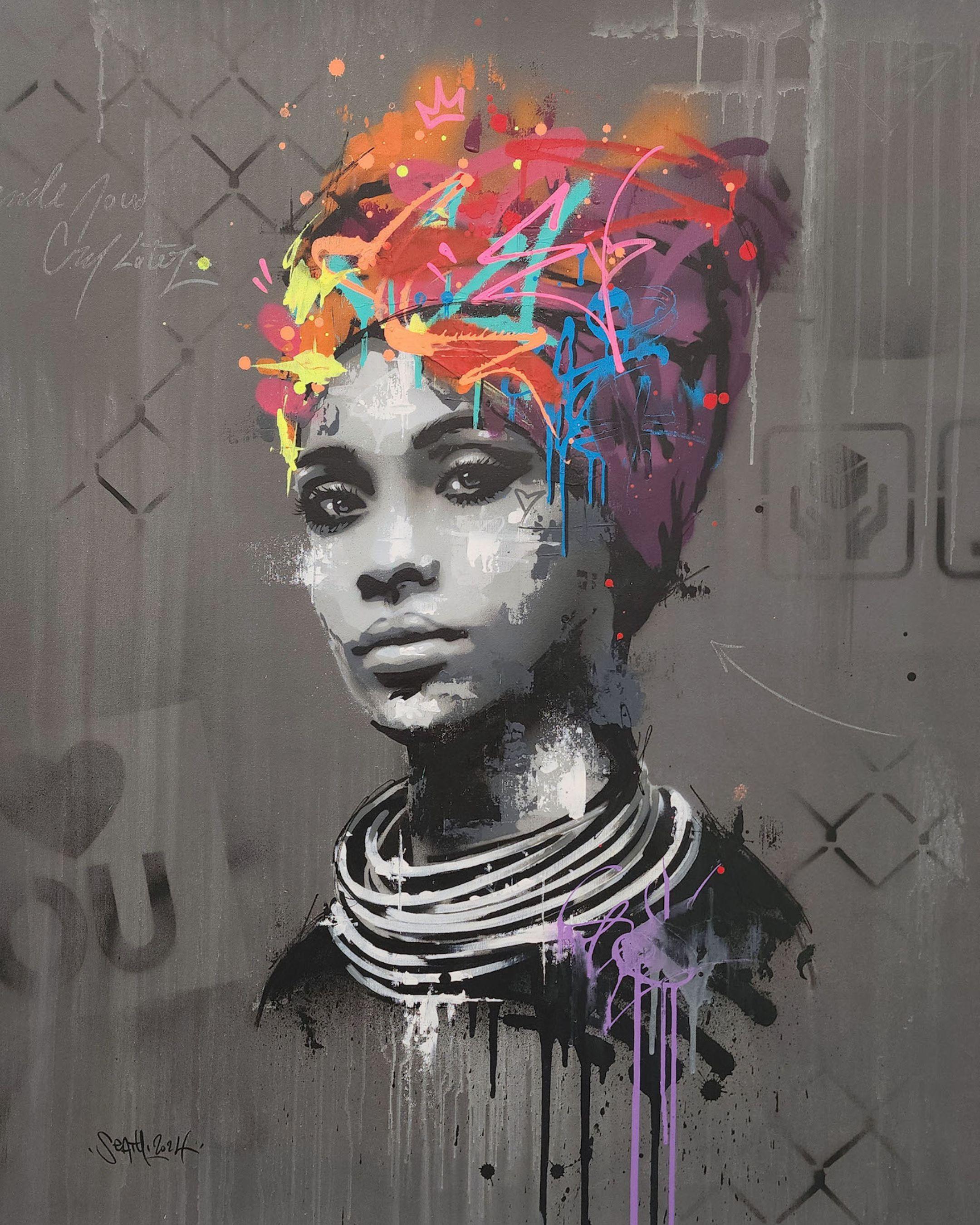 Seaty Portrait Painting - Niamey