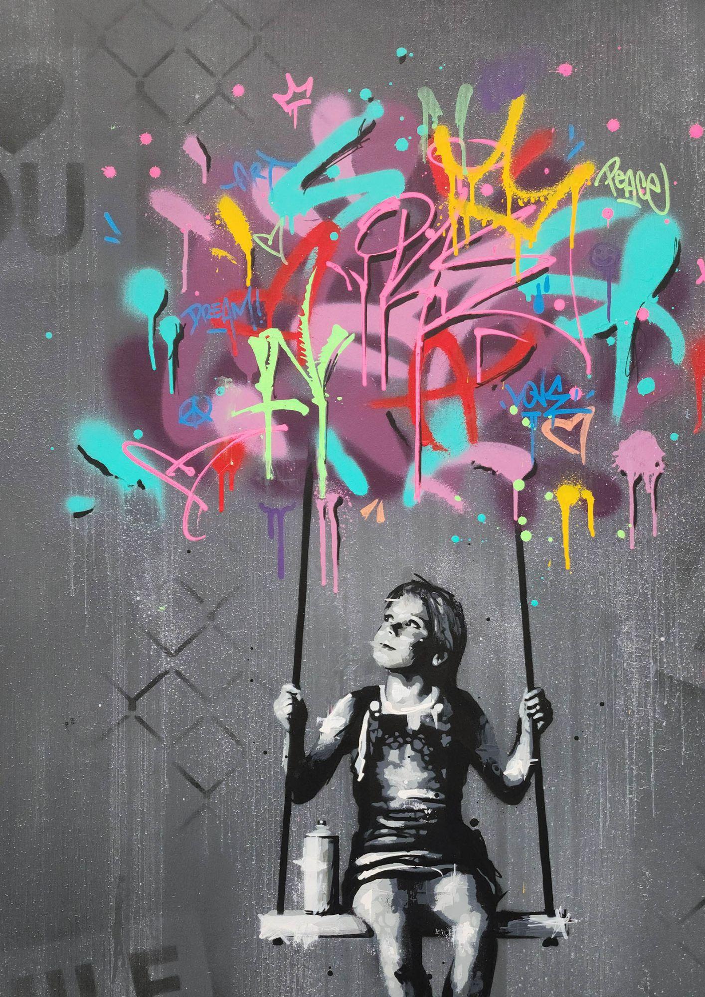 Sigue soñando - Painting Arte callejero de Seaty