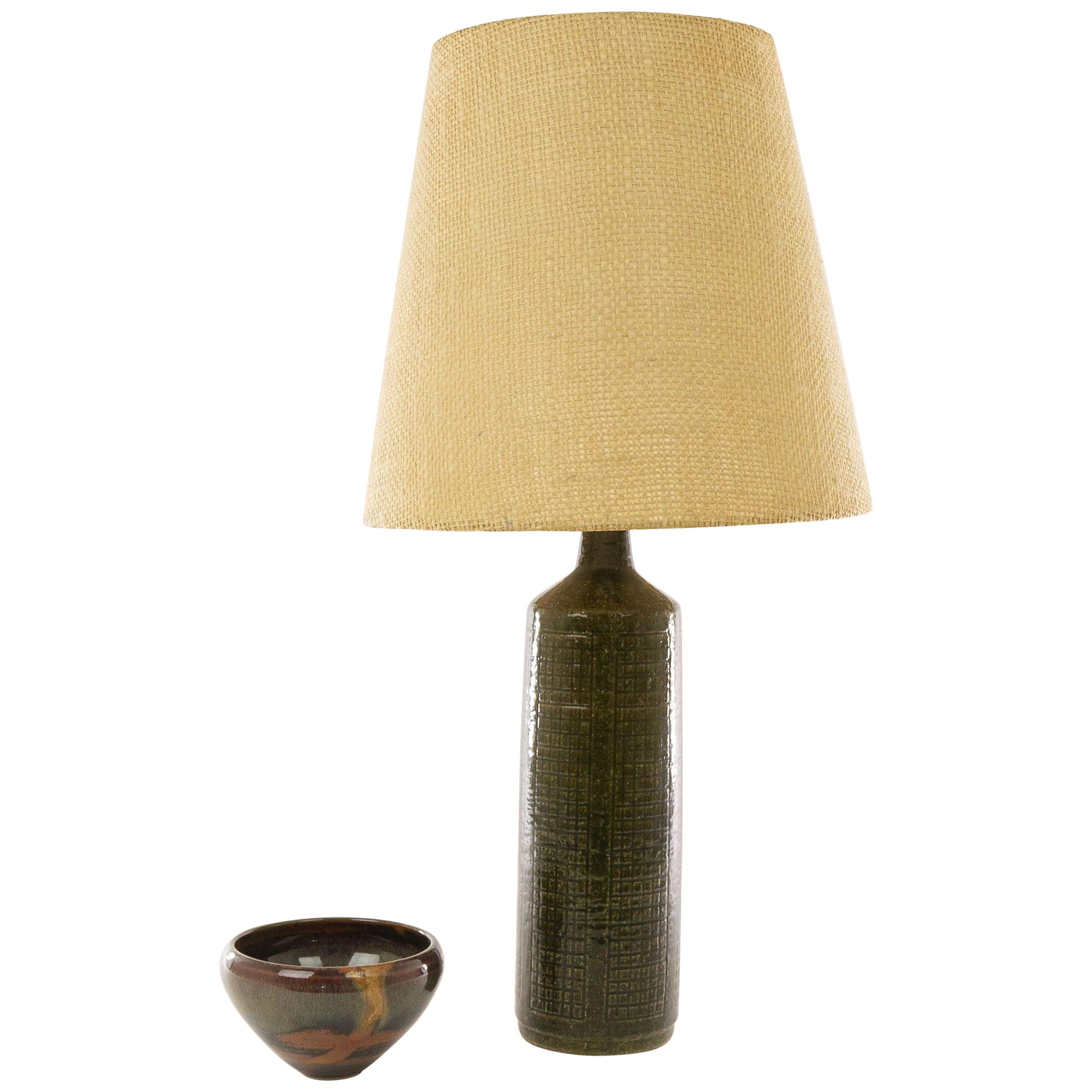 Seaweed Colored DL/27 XL Table Lamp by Linnemann-Schmidt for Palshus, 1960s