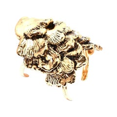 Seaweed Cuff in Gold Antique