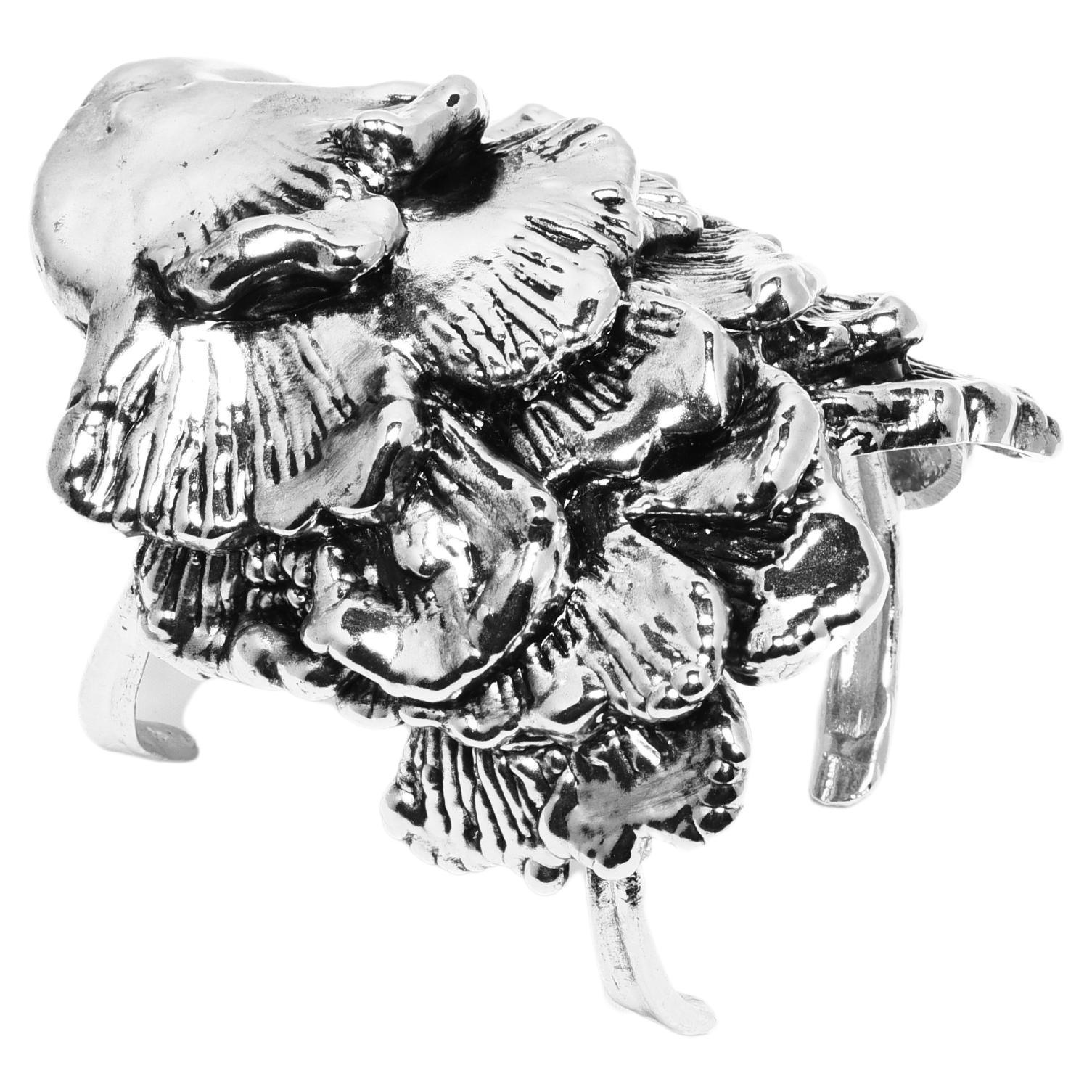 Seaweed Cuff in Silver For Sale