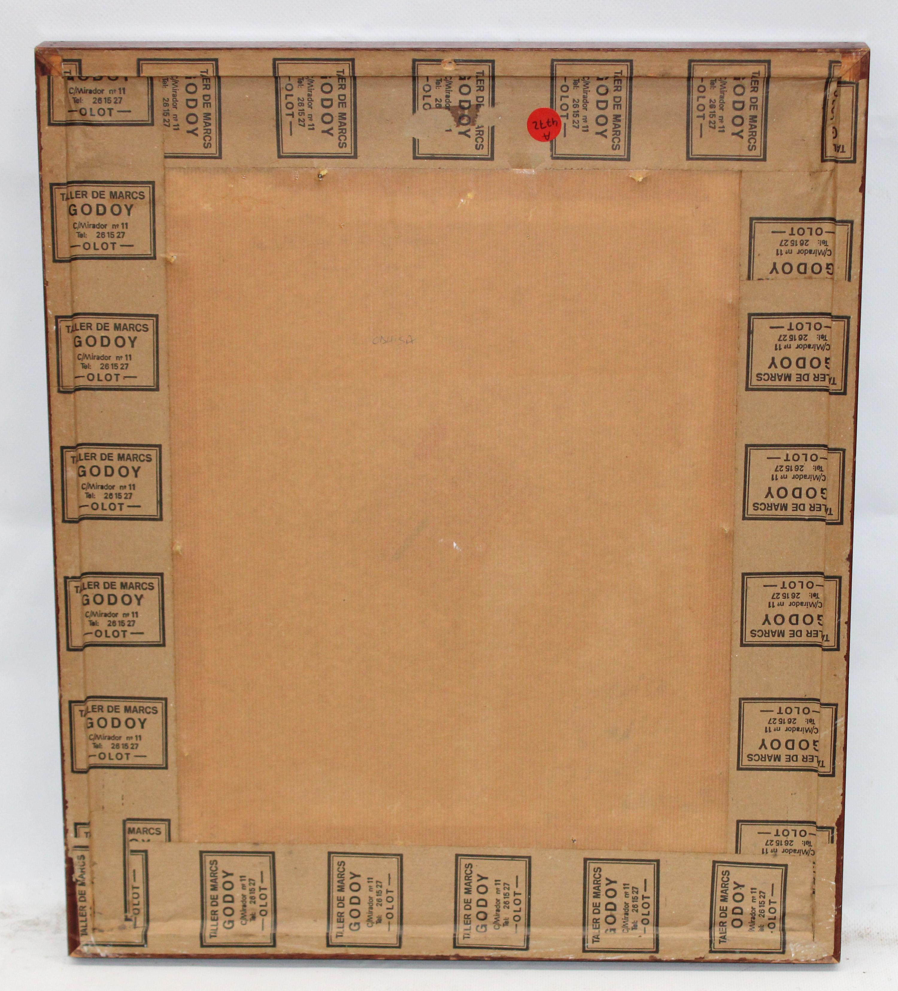 Óleo sobre panel - Paisaje con figura For Sale 5
