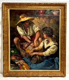 Óleo sobre tela - Desgranando maiz