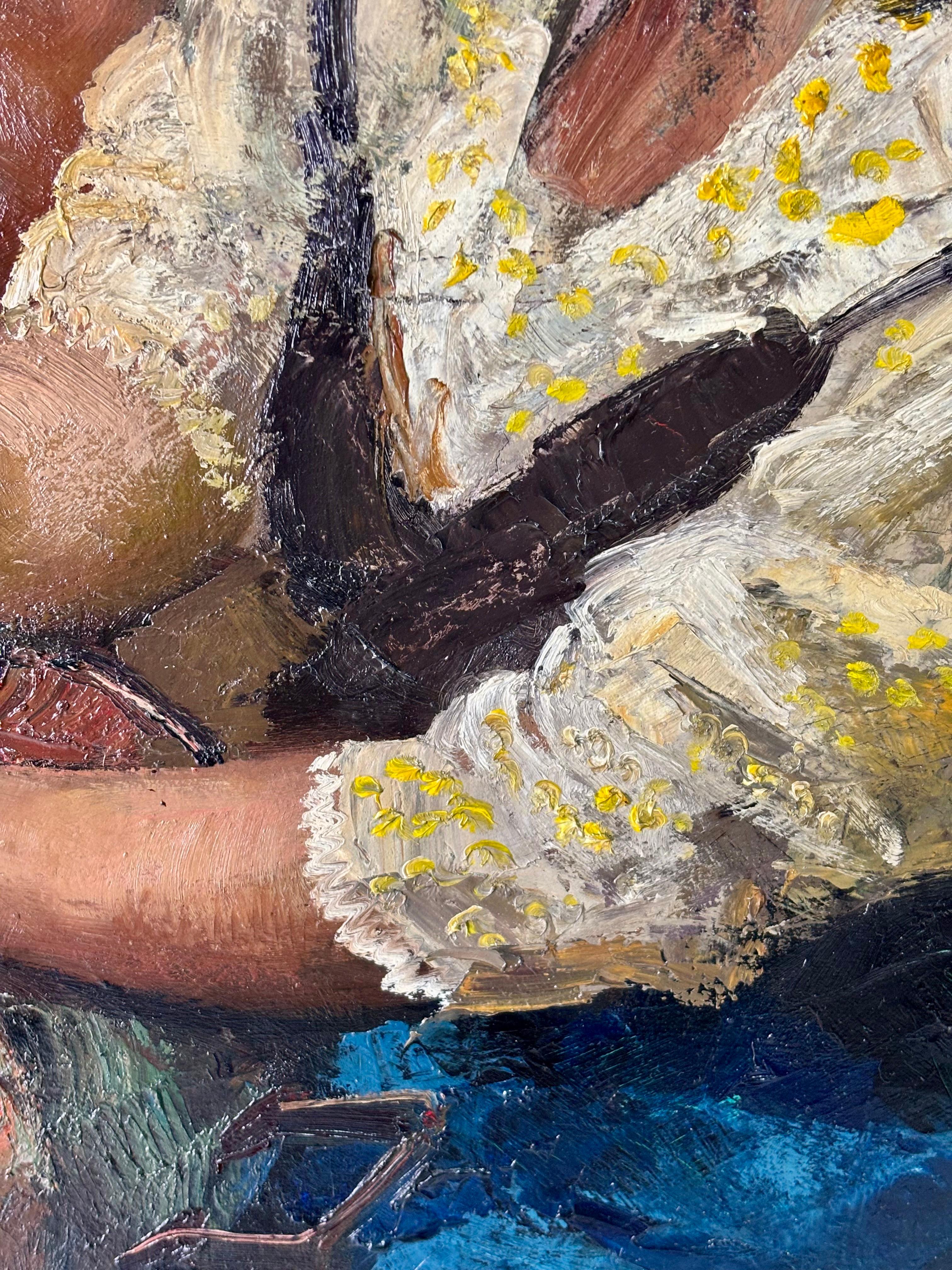 Óleo sobre tela - Desgranando maíz en venta 2