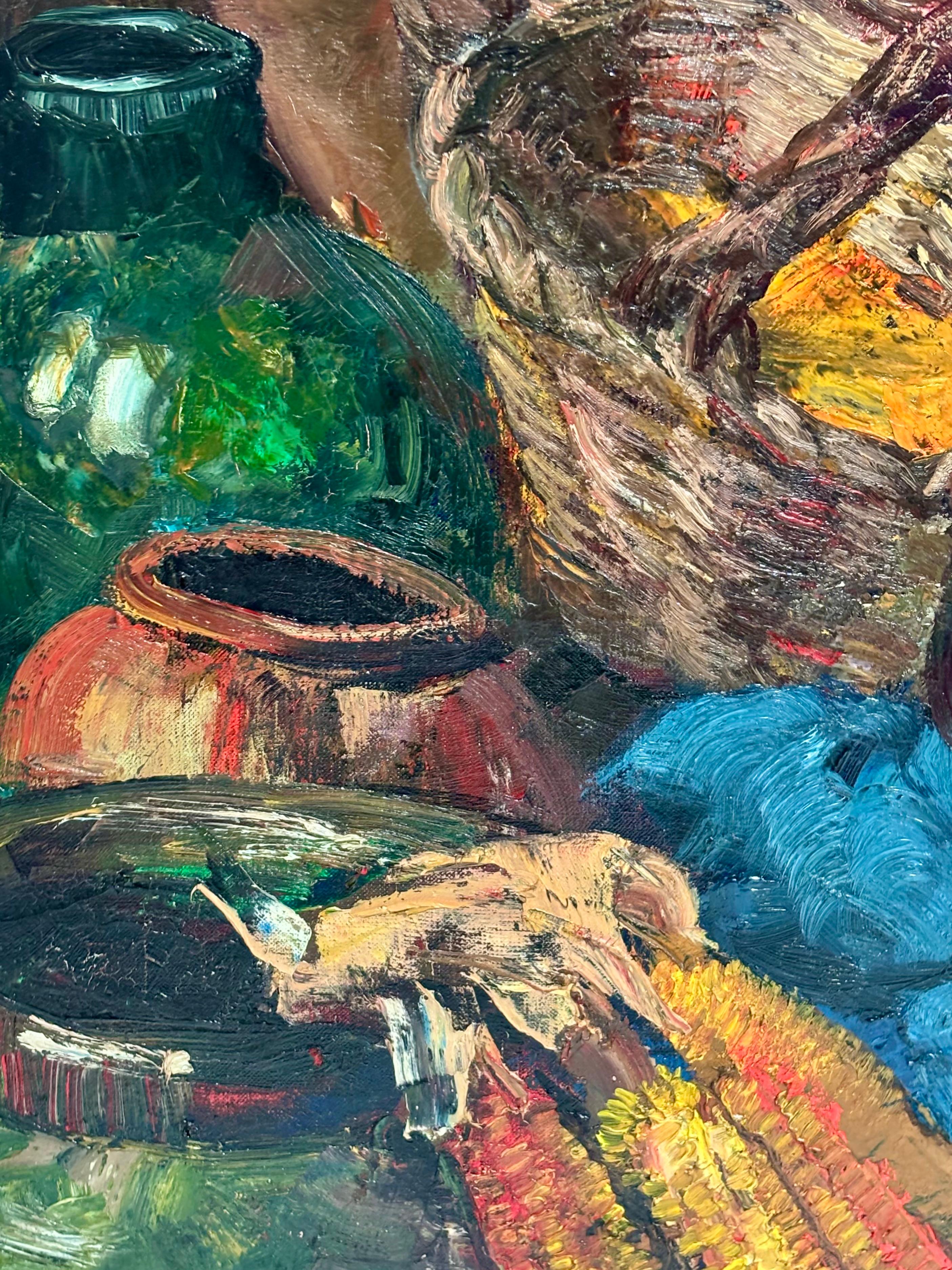 Óleo sobre tela - Desgranando maíz en venta 3