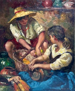 Óleo sobre tela - Desgranando maiz