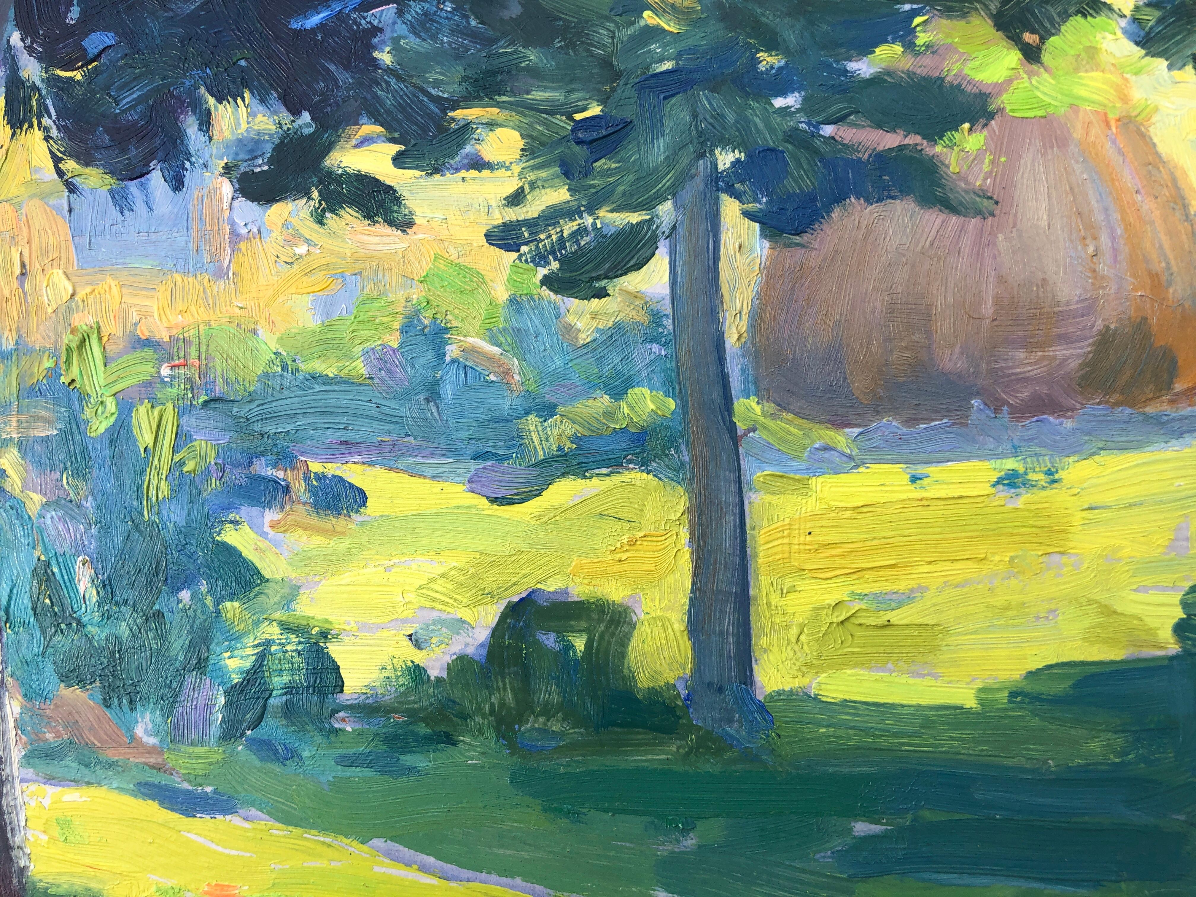 Paisaje con Figuras óleo sobre tabla pintura España arte europeo en venta 1