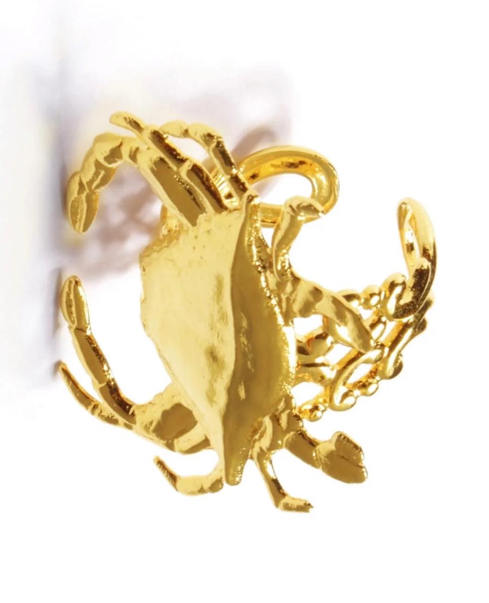 Anello Sebastian Crab in oro giallo 24 carati In condizioni Nuovo in vendita a Miami Beach, FL