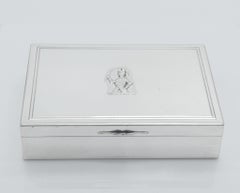 Sebastian Garrard Sterling Silver Knight Trinket Box London 1931