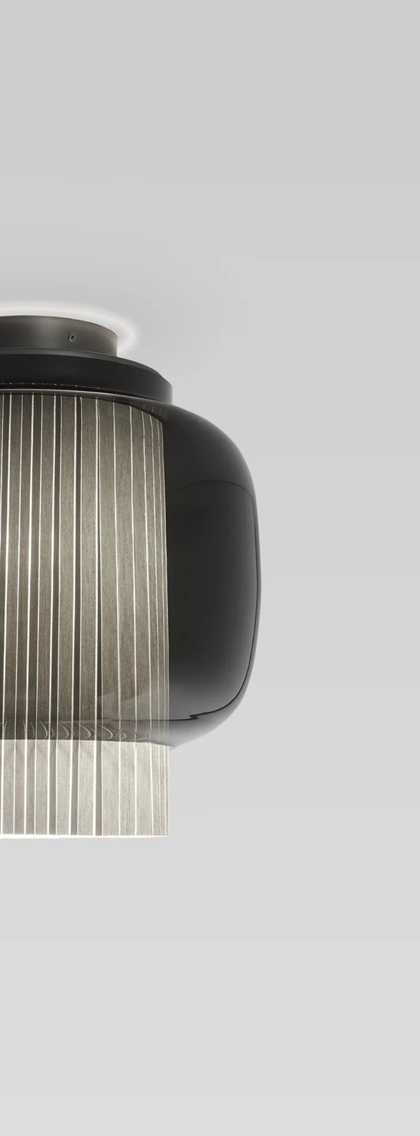 Contemporary Sebastian Herkner Manila C Gr Graphite Matte Celling Lamp For Parachilna For Sale