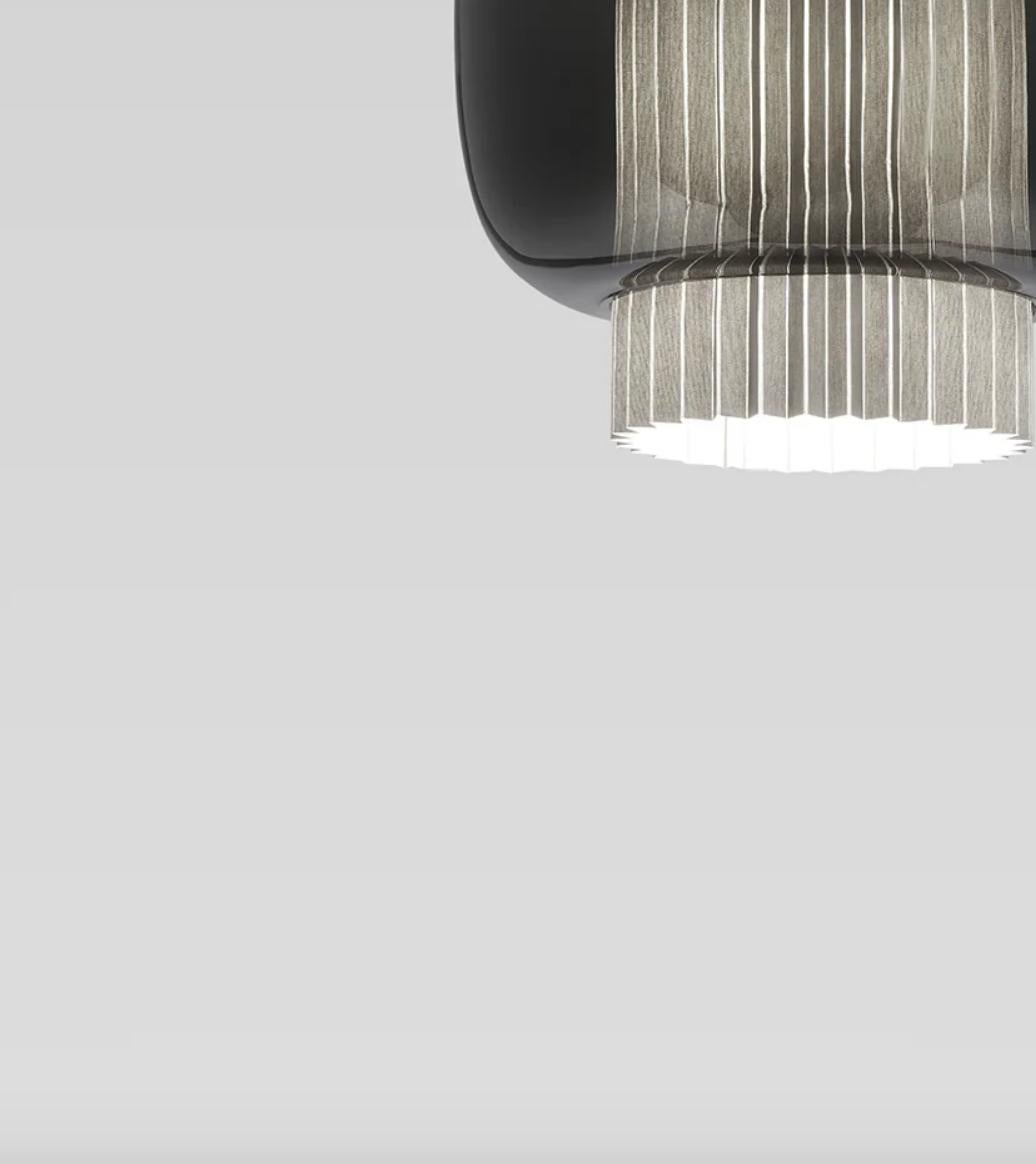 XXIe siècle et contemporain Sebastian Herkner Manila C Pe Graphte Matte-Grey Celling Lamp For Parachilna en vente