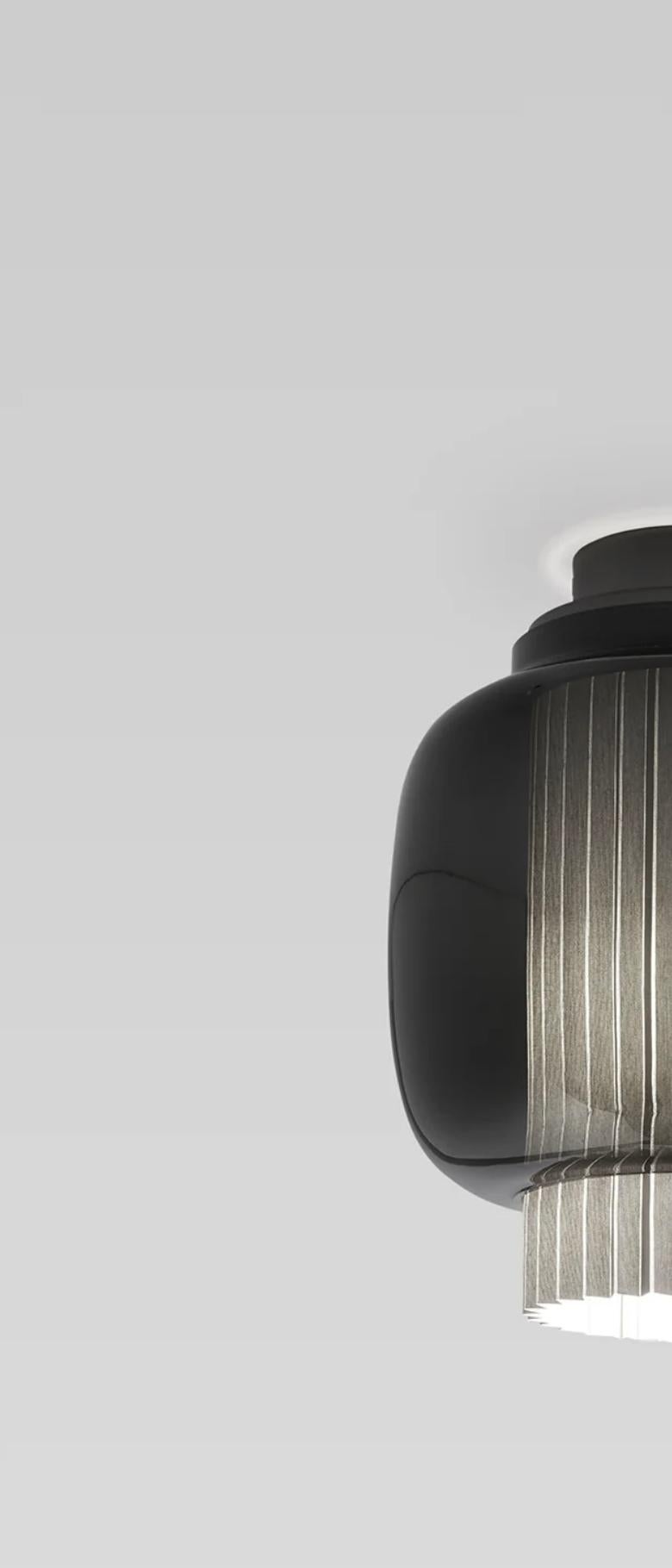 Sebastian Herkner Manila C Pe Graphte Matte-Grey Celling Lamp For Parachilna en vente 1