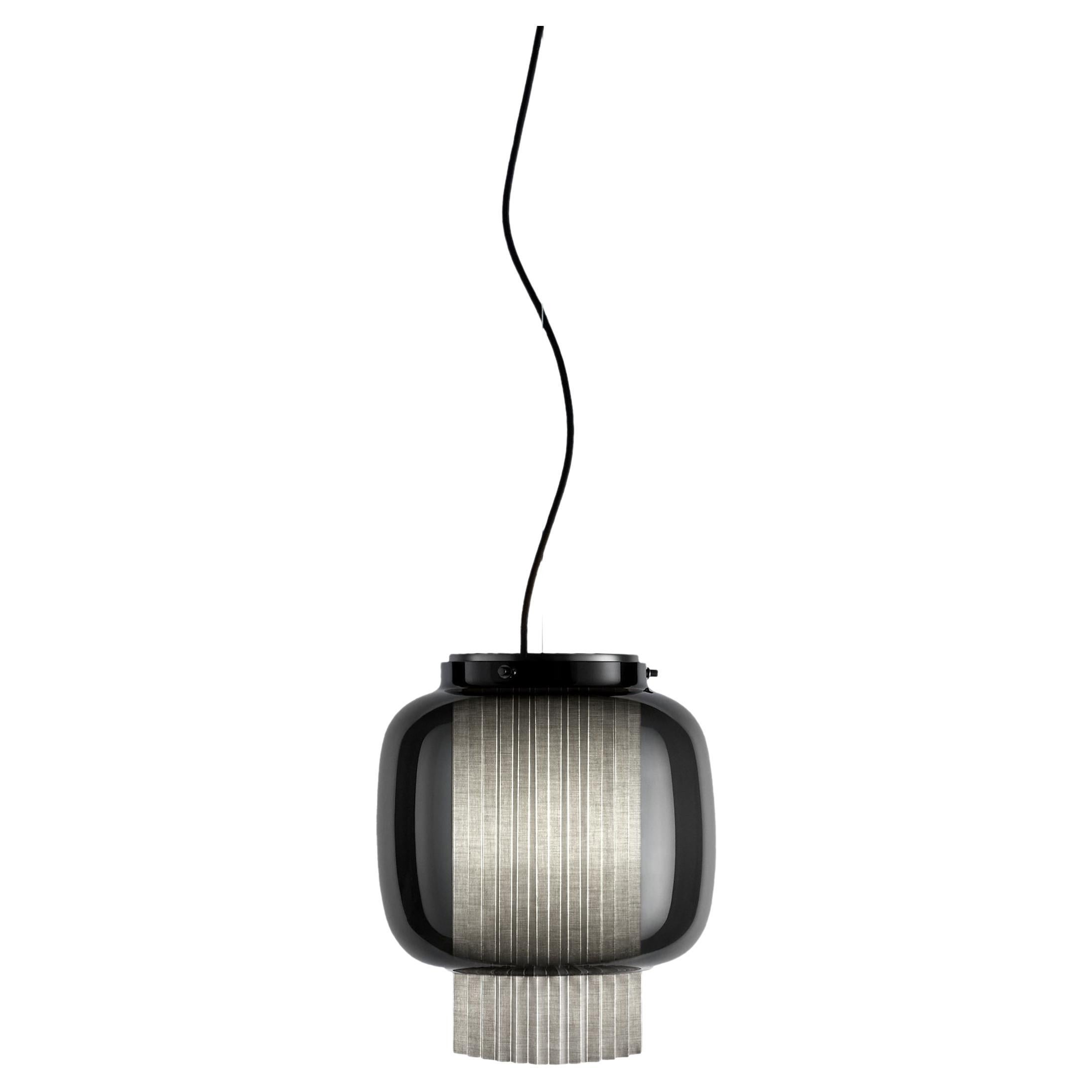Sebastian Herkner Manila T PE Graphite Matte Grey Textile Black Glass Diffuser