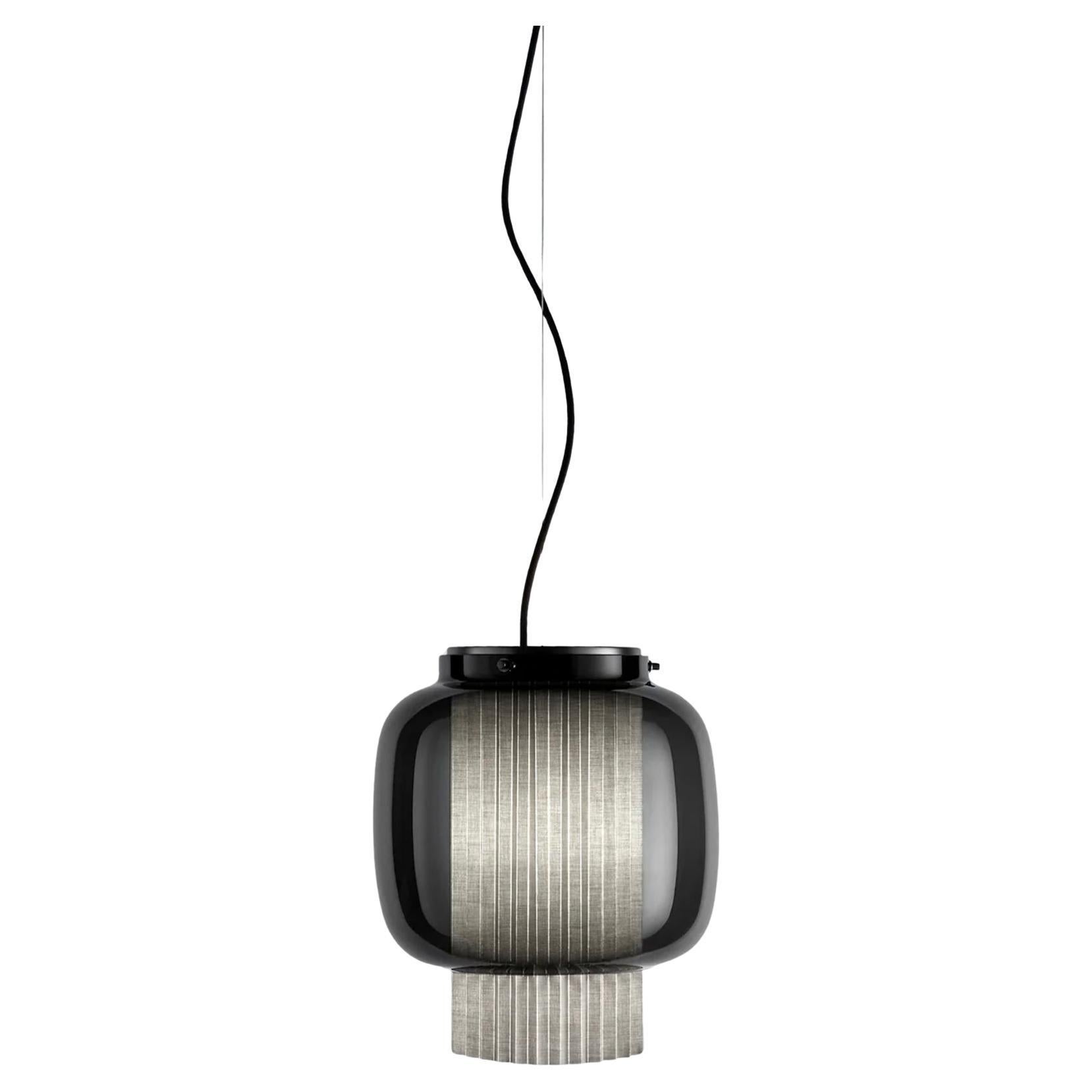 Sebastian Herkner Manila T Pe Grey Textile Suspension Lamp For Parachilna