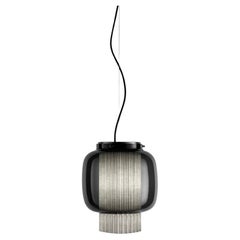 Sebastian Herkner Manila T Pe Grey Textile Suspension Lamp For Parachilna