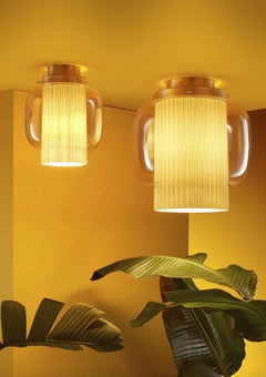 Sebastian Herkner  Set of Two Manila C Pe and C GR Celling Lamp For Parachilna