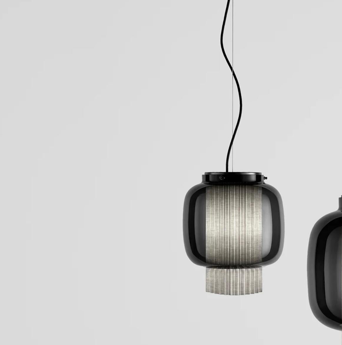 Acciaio Sebastian Herkner Set of Two Manila T Pe Suspension Lamp For Parachilna in vendita