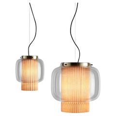 Sebastian Herkner Set of Two Manila T Pe Suspension Lamp For Parachilna