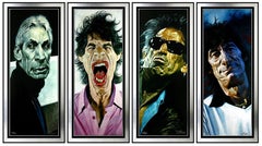 SEBASTIAN KRUGER Original Giclee 40x40 Suite The ROLLING STONES Signed Painting