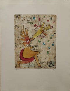 Set of 5 lithographs by Sebastian Matta "Los 5 destacados" , 1976