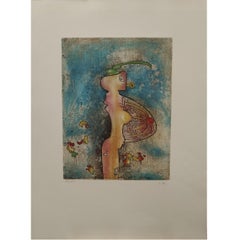 Ensemble de 5 lithographies de Sebastian Matta "Los 5 destacados" , 1976