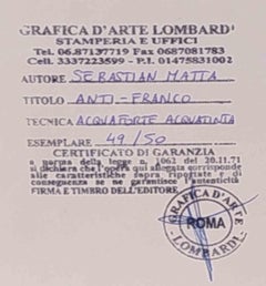 Untitled - Etching by Sebastian Matta - 1980