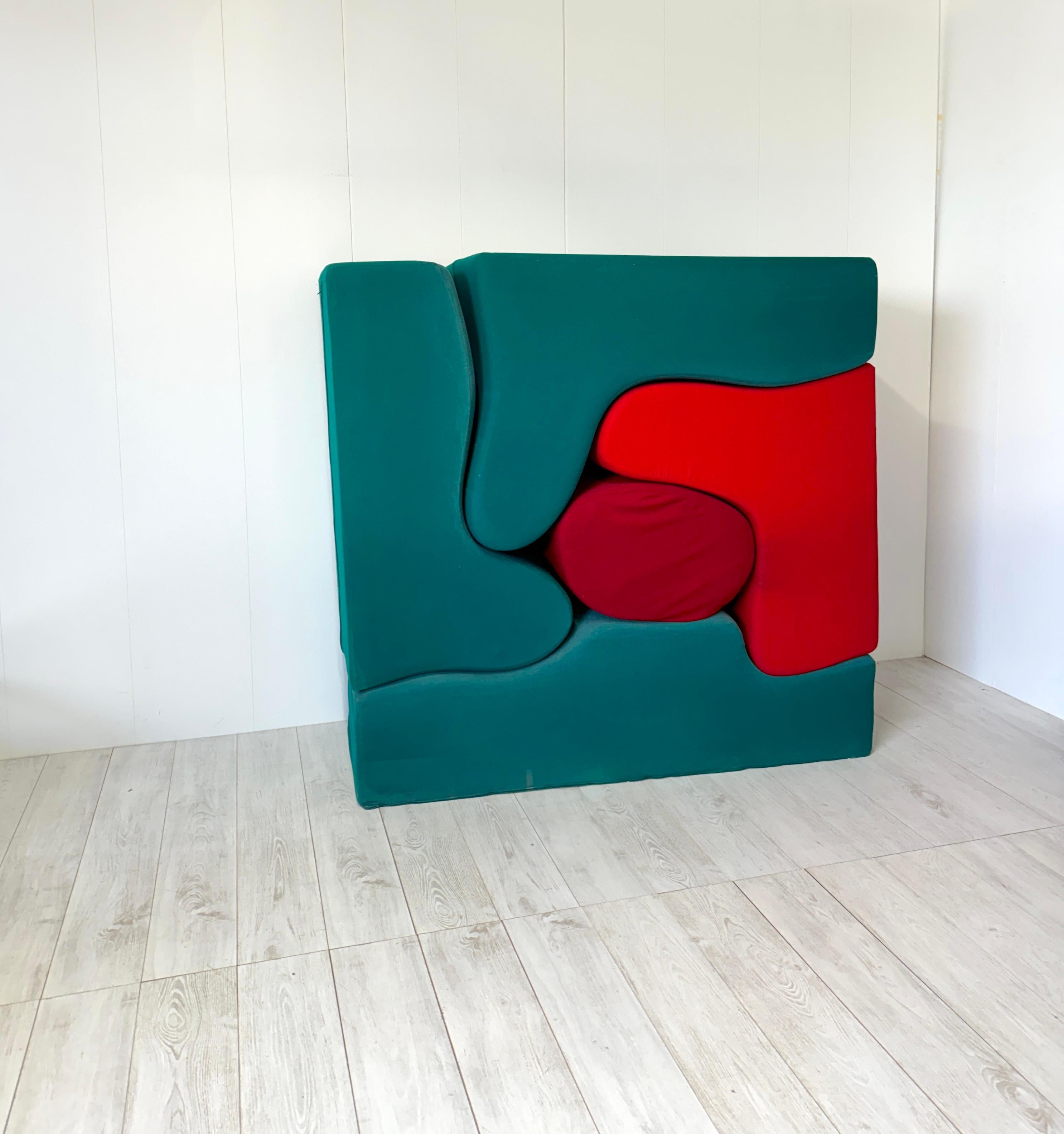 Tissu Sebastian Matta, Salon modulaire mod. Malitte, prod. Gavina 1970 en vente