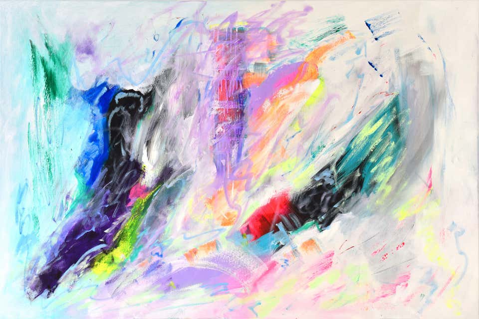 Sebastian Merk Shooting Star Painting Acrylic on Sebastian Merk Shooting Star Painting Acrylic on