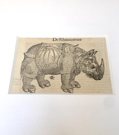 Sebastian Münster 16th Century Woodcut  Print Animal Exotics